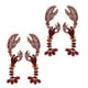 thumbnail image 4 of Pendientes Colgantes, Hermosos Pendientes Con Forma De Langosta A Prueba De Alergias, 2 Pares Elegantes A La Moda Para Decoración Femenina Regalo Para Mujer, 4 of 7