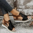 thumbnail image 4 of Women Orthopedic Platform Wedge Sandals 2026 Summer Comfortable Dressy Sandals Open Toe Ankle Strap Espadrilles Platform Beach Sandals, 4 of 5
