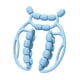 thumbnail image 1 of Rodillo de masaje de piernas Relax Roller de 20 ruedas Masaje relajante versátil Masaje manual azul, 1 of 8