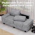 thumbnail image 4 of Meetleisure 70" 2 Seater Sofa,Extra Deep Seat Loveseat Couch for living Room,with Side Pockets Free 2 Cushions,Light Gray, 4 of 7