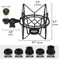 thumbnail image 2 of Geekria for Creators Microphone Shock Mount Compatible with Rode NT-USB, NT1-A, NT2-A, NT1000, NT2000, Procaster, K2, Mic Anti-Vibration Suspension Adapter Clamp Mic Holder Clip (Black / Metal), 2 of 6