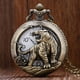 thumbnail image 1 of Collar con relieve del zodiaco, reloj de bolsillo vintage de anime de tigre, reloj de bolsillo de cazador completo de cuarzo antiguo, 1 of 4