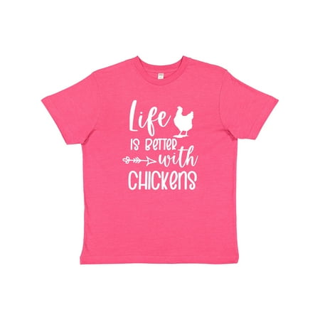 Inktastic Life is Better with Chickens Youth T-Shirt