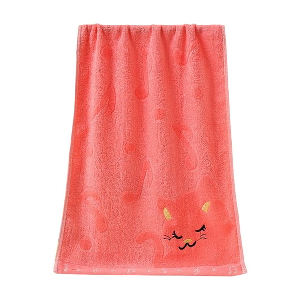 Yuarrent Toalla de fibra para niños, reemplazo de bordado Rectangular bonito, cómodas toallas para recién nacidos, accesorios de toallita Toallas y Paños Rosa Yuarrent HA082708-04