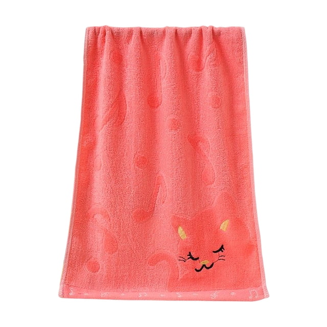 yingyy 1/2/3/5 Kids Towel Portable Solid Color Cartoon Rectangular Replacement Water Absorbent Toddler Newborn Towels Washcloth Random Color 1 Pc