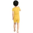thumbnail image 4 of Odeerbi 6M-7Y Conjunto de Pijama de Verano Para Niños Y Niñas de Punto Elástico Con Camiseta de Manga Corta Y Pantalón Corto de Cintura Alta Conjunto de Pijama de Dos Piezas, 4 of 5