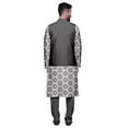 thumbnail image 3 of Atasi Traditional Mens Dupion Silk Kurta Pajama Set With Nehru Jacket Men Wear, 3 of 3