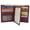 Burgundy, variant on Napa Leather Hipster Bifold Wallet for Men With ID Window and RFID Blocking