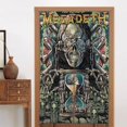 thumbnail image 4 of Cortina de puerta semiopaca con patrón de patchwork de dos piezas Megadeth, cortinas opacas decorativas para dormitorio, sala de estar, decoración de habitación de niños, 34 x 56 pulgadas, tamaño, 4 of 7