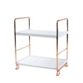 thumbnail image 2 of Estante de almacenamiento de plástico Estante de cocina ajustable Estante organizador de almacenamiento de baño Estante cuadrado de 2 capas Methold HA002270-02, 2 of 6