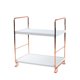 thumbnail image 2 of Estante de almacenamiento de plástico Estante de cocina ajustable Estante organizador de almacenamiento de baño Estante cuadrado de 2 capas Jumpingount HA002270-02, 2 of 6