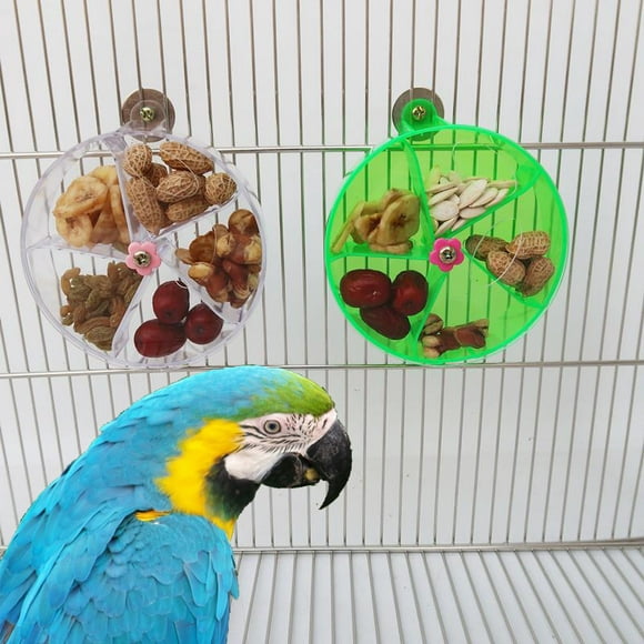 Acrylic Foraging Wheel Pet Parrot Rotatable Bite Resistant Puzzle Toy