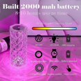 thumbnail image 3 of Crystal Touch Table Lamp Led Night Light, 16 Colors Usb Rechargeable Roses Diamond Table Lamp With, 3 of 5