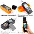 thumbnail image 4 of Medidor de nivel de sonido portátil Medidor de sonido digital - Rango de 30-130 dB(A) Medidor de db, Nivel de ruido, Probador de monitoreo de decibelios - Amarillo (batería no incluida) TUNC Sencillez, 4 of 5