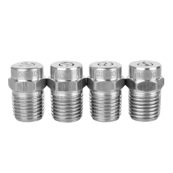 Universal Pressure Washer Cleaner Nozzle,Replacement Thread Type Nozzle To Water Broom Undercarriage Cleaner,4000Psi, 1/4Inch Male Npt,4 Packs,0,15,25,40 Degrees