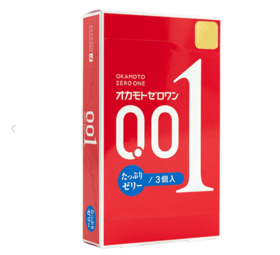 Okamoto Zero One 0.01 Condom, Rich Lubricant  Regular 3pk 1 box