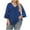 Blue, variant on WCMZJ Womens Plus Size Tops 3/4 Length Sleeve V Neck Pleated Shirts Ruffle Bell Sleeve Loose Fit Tunic Blouse Black L