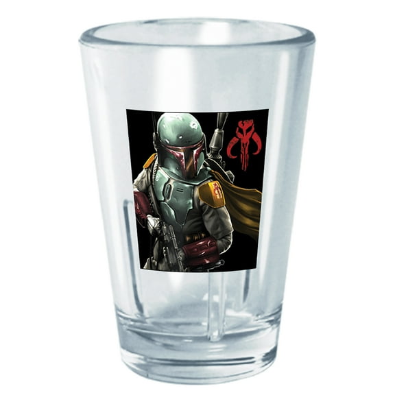 Star Wars Boba Fett Mandalorian Logo  Tritan Shot Glass Clear 2 oz.
