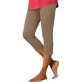 thumbnail image 3 of Women's High Waist Yoga Leggings with Pockets, 7/8 Length, Solid Color, Summer Workout Athletic Pants for Women, Running Fitness Sports, Lounge Casual, Womens Gym Pants | VerBelle,Beige L, 3 of 8