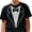 Black/White, variant on Men's Funny Tuxedo T-Shirt Black Black W Bowtie & Buttons, 6XL