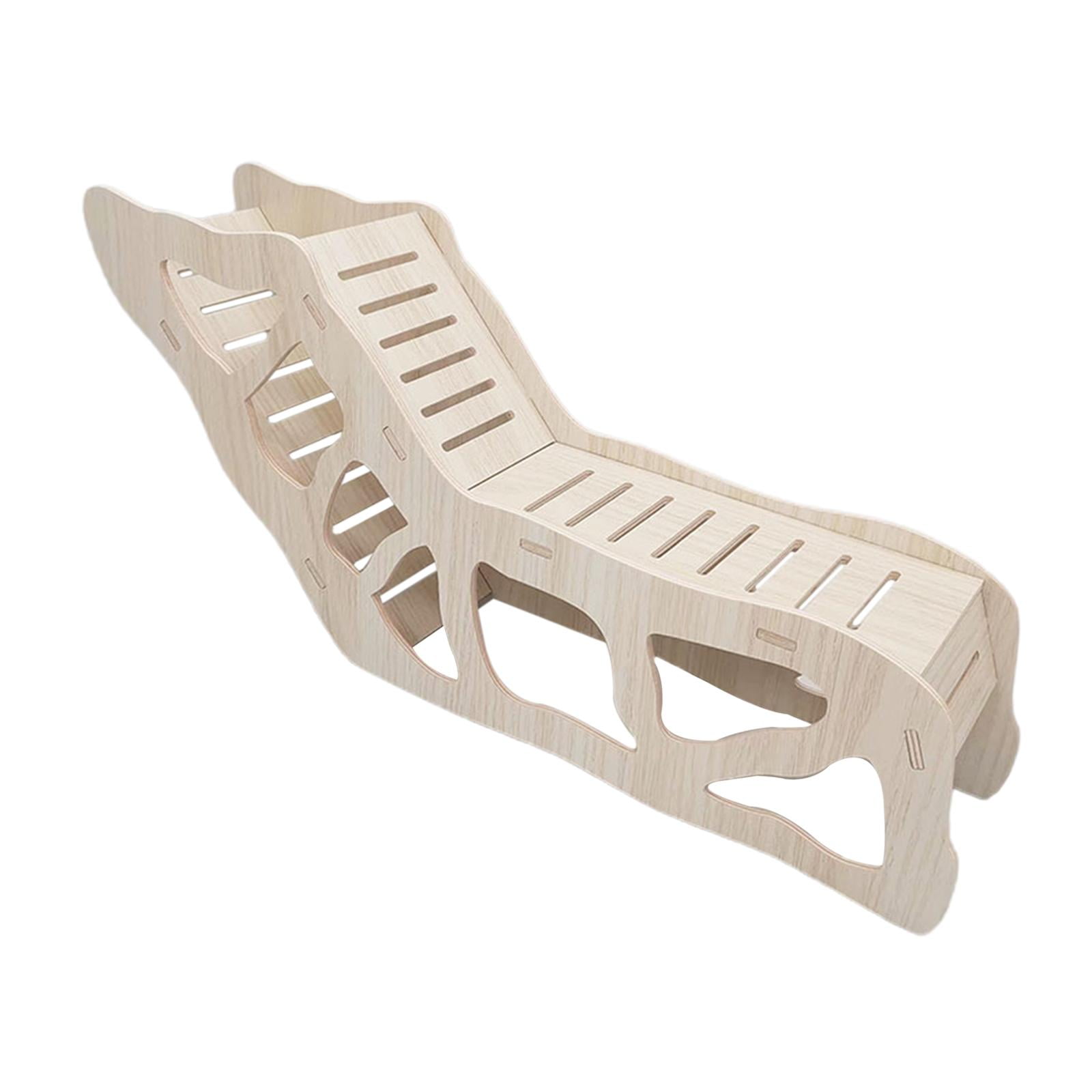Bvdfgk Hamster Climbing Toy Wooden Ladder Climbing Toy Cage Accessories Gerbils Hamster Style B 45x19.5cm