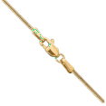 thumbnail image 3 of 14K Solid Yellow Gold 1.3mm Round Cubetto Omega Snake Chain Herringbone Necklace, 3 of 4
