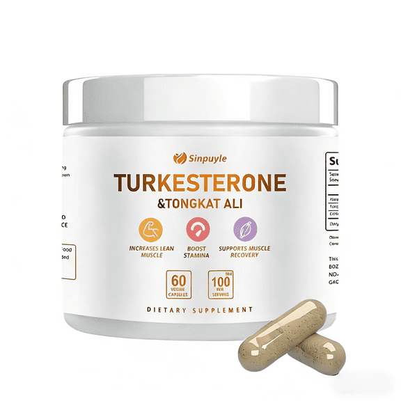 Turkesterone & Tongkat Ali Supplement – 60 Vegan Capsules, Lean Muscle Growth, Stamina Boost & Muscle Recovery
