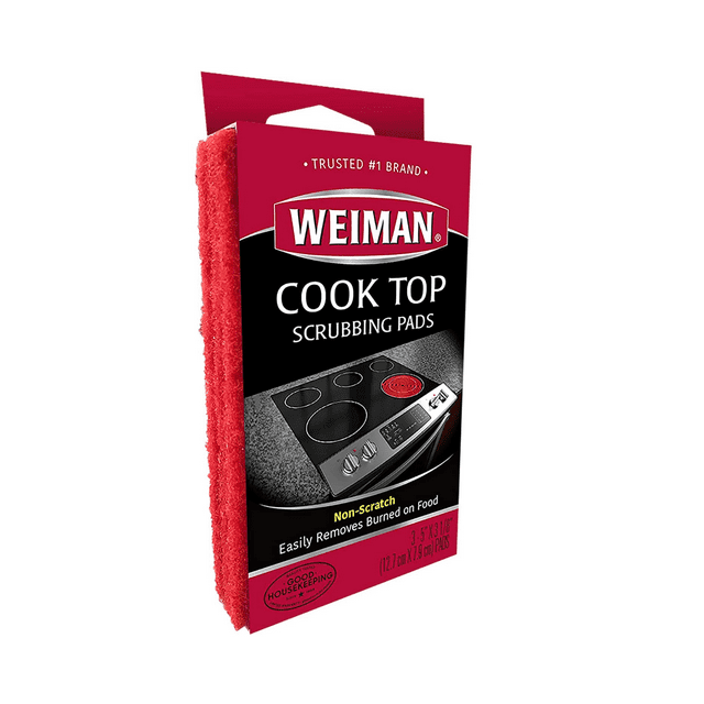 Weiman Cook Top Scrubbing Pads Gently Clean and Remove Burnedon Food