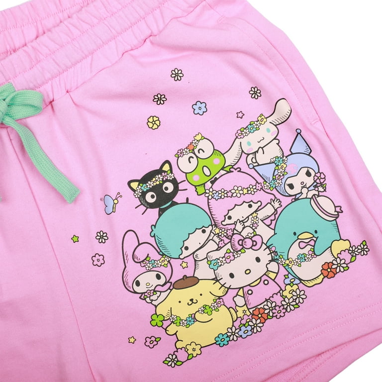 Hello Kitty Friends Characters Celebrating Women's Pink Sweat