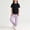 Purple, variant on ITSAME Girls Outfit Set, Cotton Crewneck T-Shirt and Tapered Pants Summer Casual Clothes 2-Piece Yellow Size 10