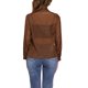 thumbnail image 3 of CAMISA MESH TRANSPARENTE DE PUNTA CON CUELLO PARA MUJERES INSPIRE CHIC DE MANGA LARGA Y BOTONES TAMAÑO XL COLOR MARRÓN, 3 of 6