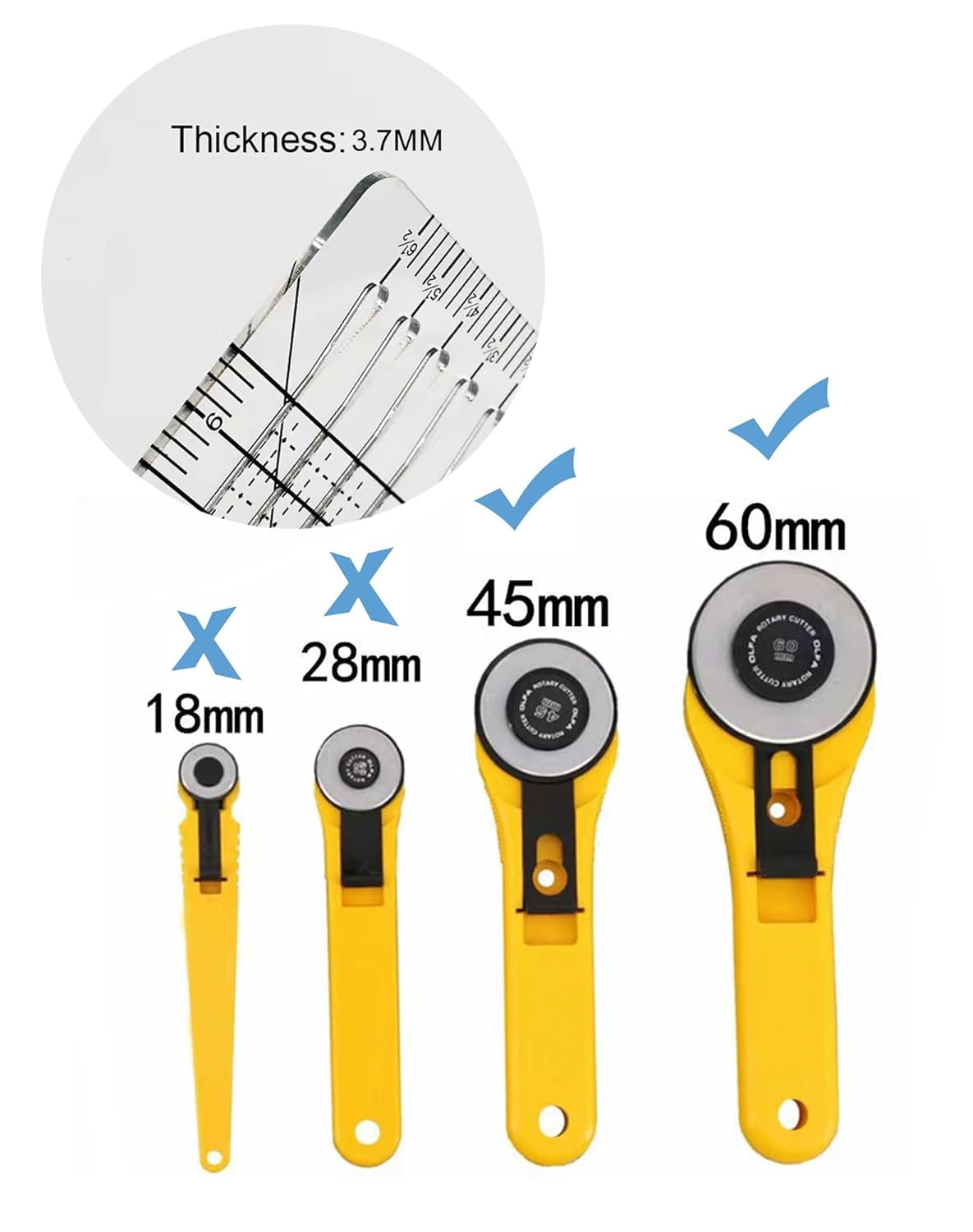 Rongsi Quilting Ruler- 12.5 * 12.5" Slotted Rulers for Quilting and Sewing Quilt Strip Rulers for Fabric Precise Cutting
