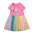 thumbnail image 1 of Qudderr Robe Princesse en Tulle Arc-en-Ciel pour Enfants 2-8 Ans Robe Imprimée pour Filles Robe d'Été en Maille pour Bébés Filles Jupe, 1 of 9