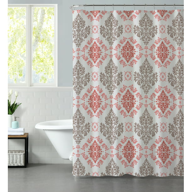 coral shower curtain sets