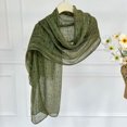 thumbnail image 5 of QSAWXQZ Women's Cotton Linen Long Scarf Polka Dot Lightweight Shawl Wrap Neck Scarf Free Size, 5 of 5