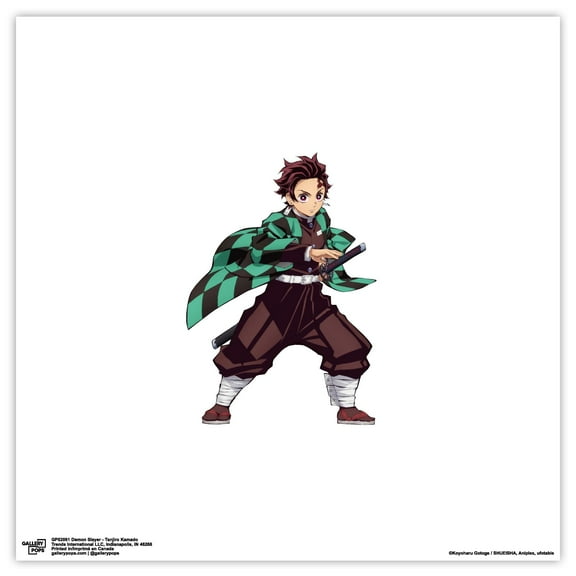 Gallery Pops Demon Slayer - Tanjiro Kamado Wall Art, Unframed Version, 12" x 12"