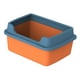 thumbnail image 5 of Cajas de arena para gatos de interior con protector de arena, extraíbles, fáciles de limpiar, de alta Naranja, 5 of 9