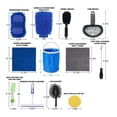thumbnail image 3 of Juego de herramientas de limpieza para lavado de autos de 15 piezas con cubo plegable Eccomum Pincel de detalle, 3 of 7