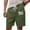 Army Green, variant on Men's Breathable Mesh Lined Shorts, Summer Casual Quick-Dry Workout Shorts with Elastic Waist & Zippered Pockets ,Army Green L