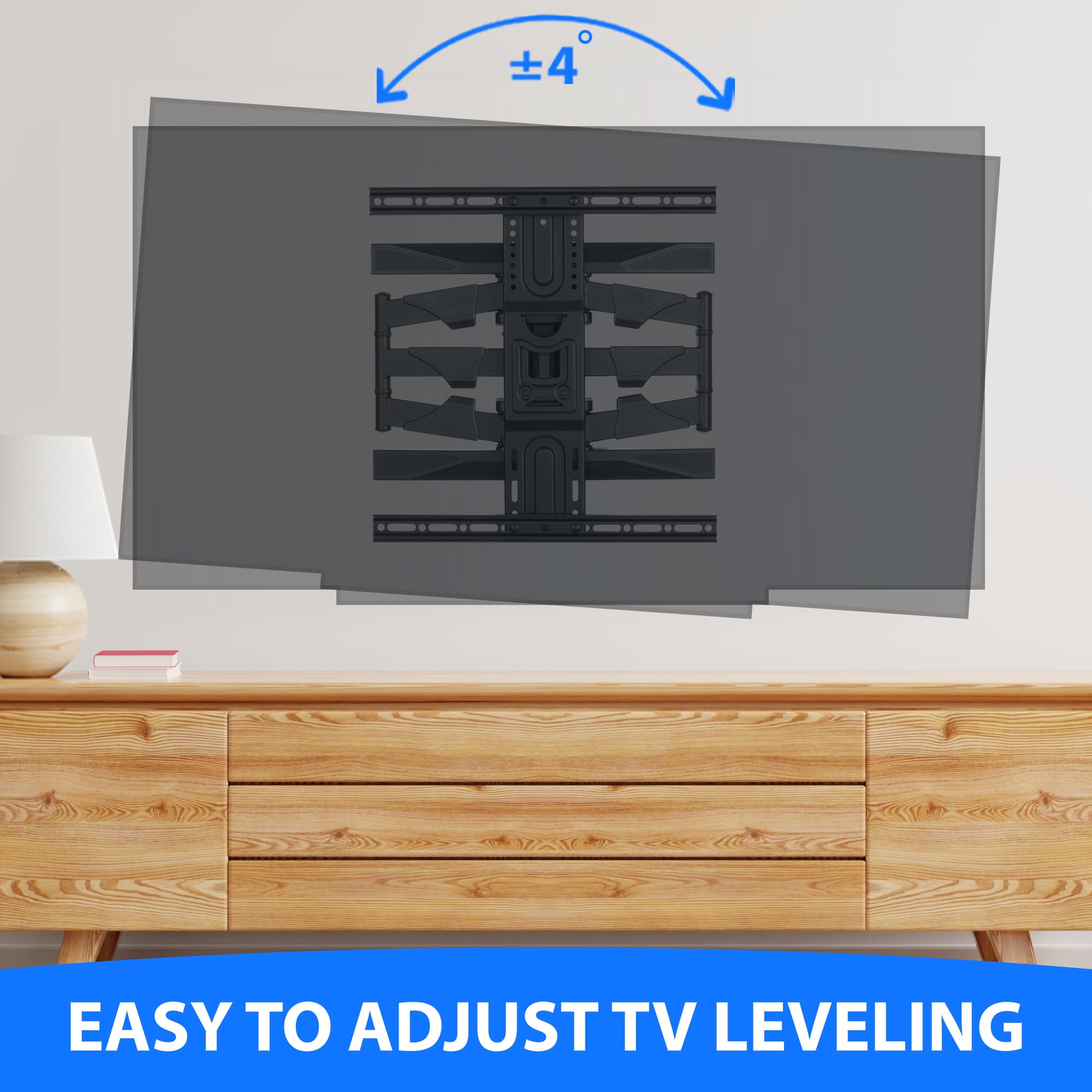 Mount Factory Heavy-Duty Full Motion TV Wall Mount - Articulating Swivel Bracket Fits Flat Screen Televisions from 42" to 70" (VESA 400 x 600 Compatible) - Tilt Swing Out Arm with 10' HDMI Cable