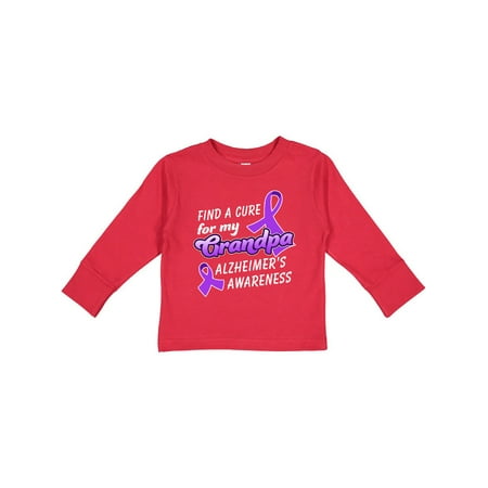 

Inktastic Alzheimer s Awareness Find a Cure for my Grandpa Gift Toddler Boy or Toddler Girl Long Sleeve T-Shirt