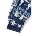 thumbnail image 6 of Hirigin Christmas Family Pajamas Matching Set Letter Santa Hat Print Long Sleeve Tops and Snowman Snowflake Print Pants Sleepwear, 6 of 7