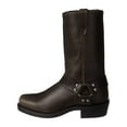 thumbnail image 6 of YLYL Men's Mid Calf Boots PU Leather Square Toe Pull on Classic Fashion Riding Boots, 6 of 8