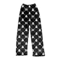 thumbnail image 4 of Zorvxlyn Halloween Fleece Pj Pants Ghost Pumpkin Spider Web Graphic Womens Pajamas Pants Drawstring Elastic Waist Flannel Pajama Pants Women, 4 of 4