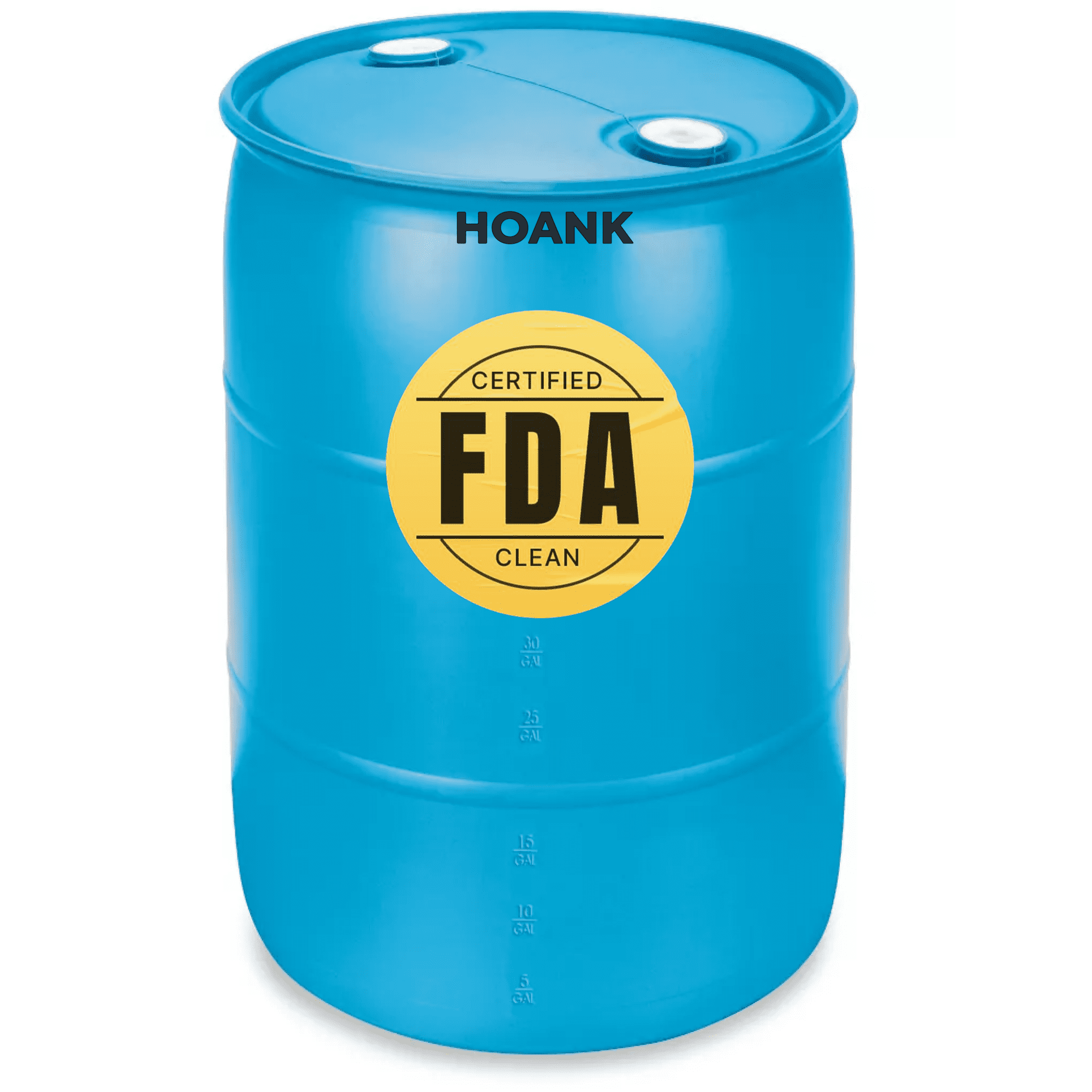 HOANK 55-Gallon Water Storage Barrel, BPA Free, Emergency Water Supply - Eco Friendly - Made in USA (Blue)