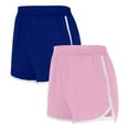 thumbnail image 2 of Feancey 2PC Yoga Gym Shorts for Women Comfy Booty Workout Short Pants Breathable Casual Dolphin Shorts Summer Sports Cycling Hiking Shorts Blue L, 2 of 3