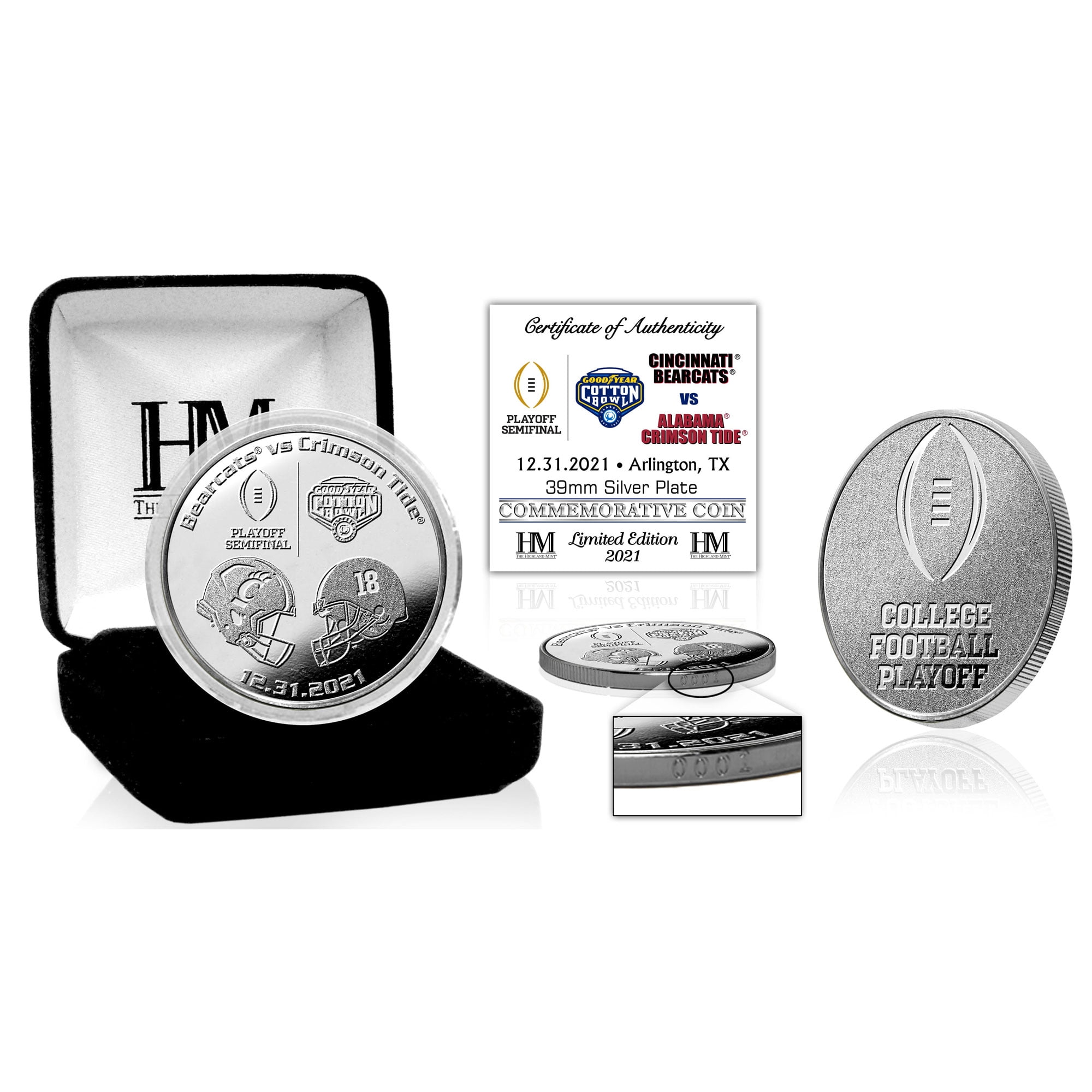 Highland Mint Cincinnati Bearcats vs. Alabama Crimson Tide College Football  Playoff 2021 Cotton Bowl Matchup Dueling - Walmart.com