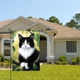 thumbnail image 2 of Amhnf Black And White Cat Garden Flag For Home Outdoor Garden Yard Decor 12x18 inch, 2 of 5