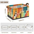 thumbnail image 7 of Yayeee Foldable Storage Basket for Shelves with Handles Set of 2 Waterproof Cloth Bins, Colorful Cocktails, 7 of 7