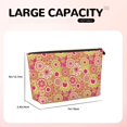 thumbnail image 4 of Picia Yellow Flowers Printed Leather Travel Toiletry Bag,Cosmetic Organizer, Makeup Travel Bag, Durable Travel Pouch, Compact Toiletry Bag, Travel Accessories, 4 of 6